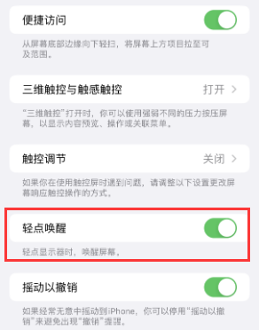 德钦苹果授权维修站分享iPhone轻点无法唤醒怎么办 